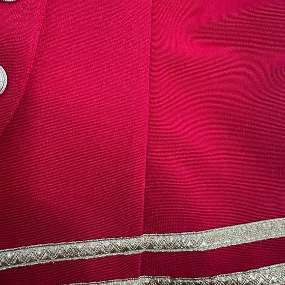 S&S COLLECTION RED GOLD MILITARY STYLE JACKET- PRELOVED-SMALL - Picture 6 of 8